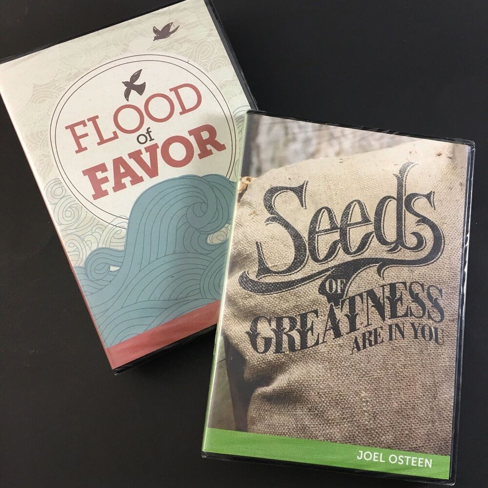 Joel Osteen DVD Lot (2) Seeds of Greatness Are‎ in You~Flood of Favor~NEW Sealed